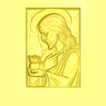 Cristo con cuore in mano - 3d Model STL