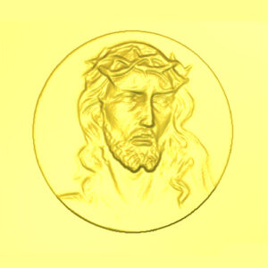 Cristo in moneta - 3d Model STL