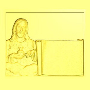Lapide Cristo con pergamena 2 - 3d Model STL