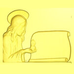 Lapide Cristo con pergamena 3 - 3d Model STL