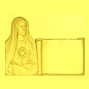 Lapide Madonna con pergamena 3 - 3d Model STL