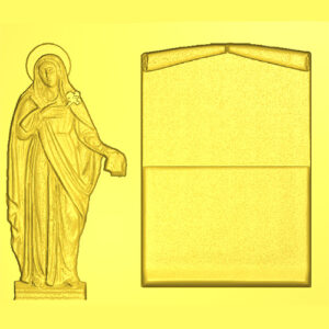 Lapide Madonna con pergamena - 3d Model STL