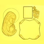 Lapide Madonna con pergamena 6 - 3d Model STL
