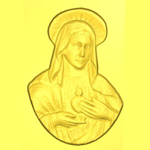 Madonna con cuore in mano - 3d Model STL