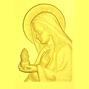 Madonna con mani in petto - 3d Model STL